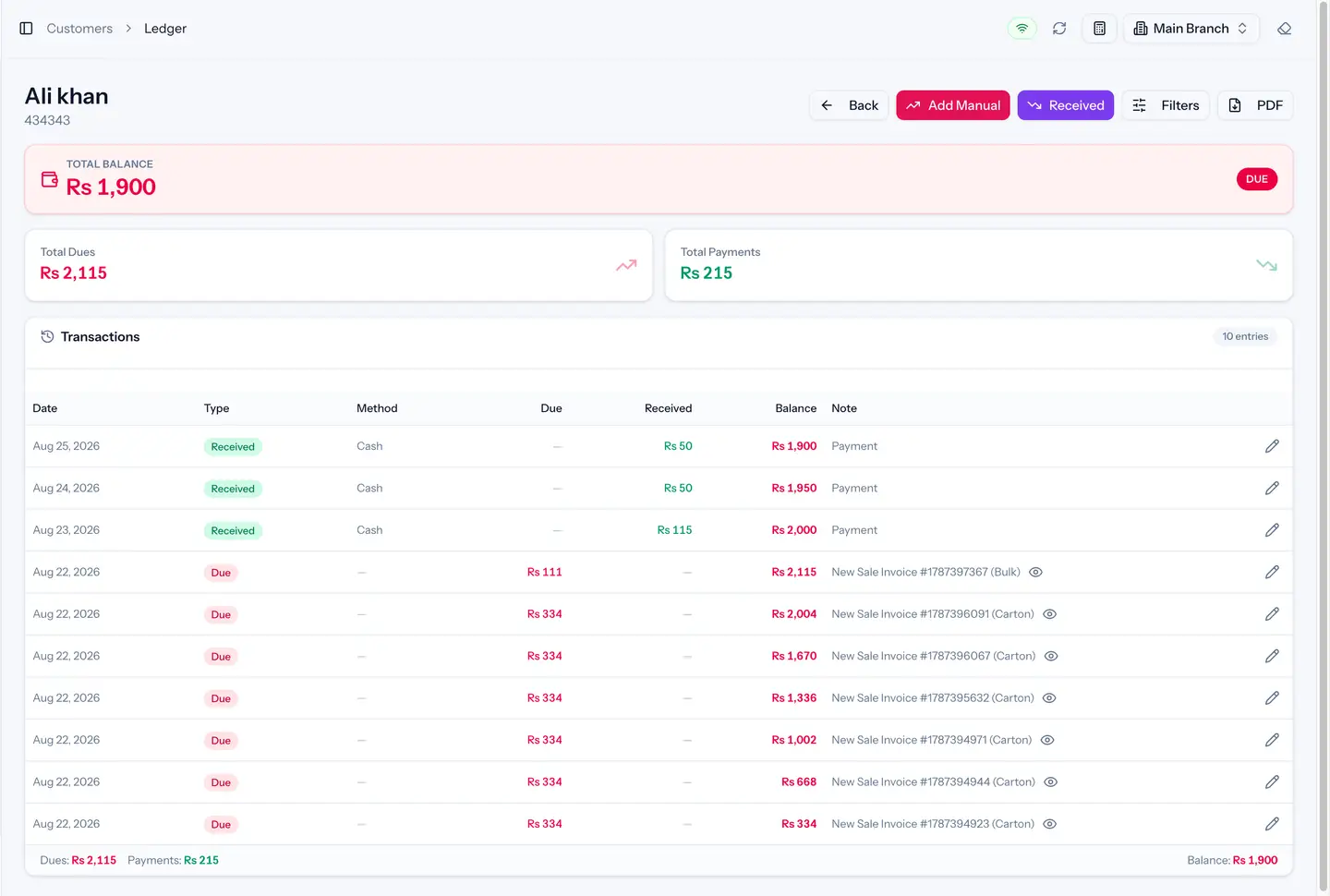 Ad Trader wholesale management system for inventory sales purchases and suppliers developed by Encoder Technologies — view 4