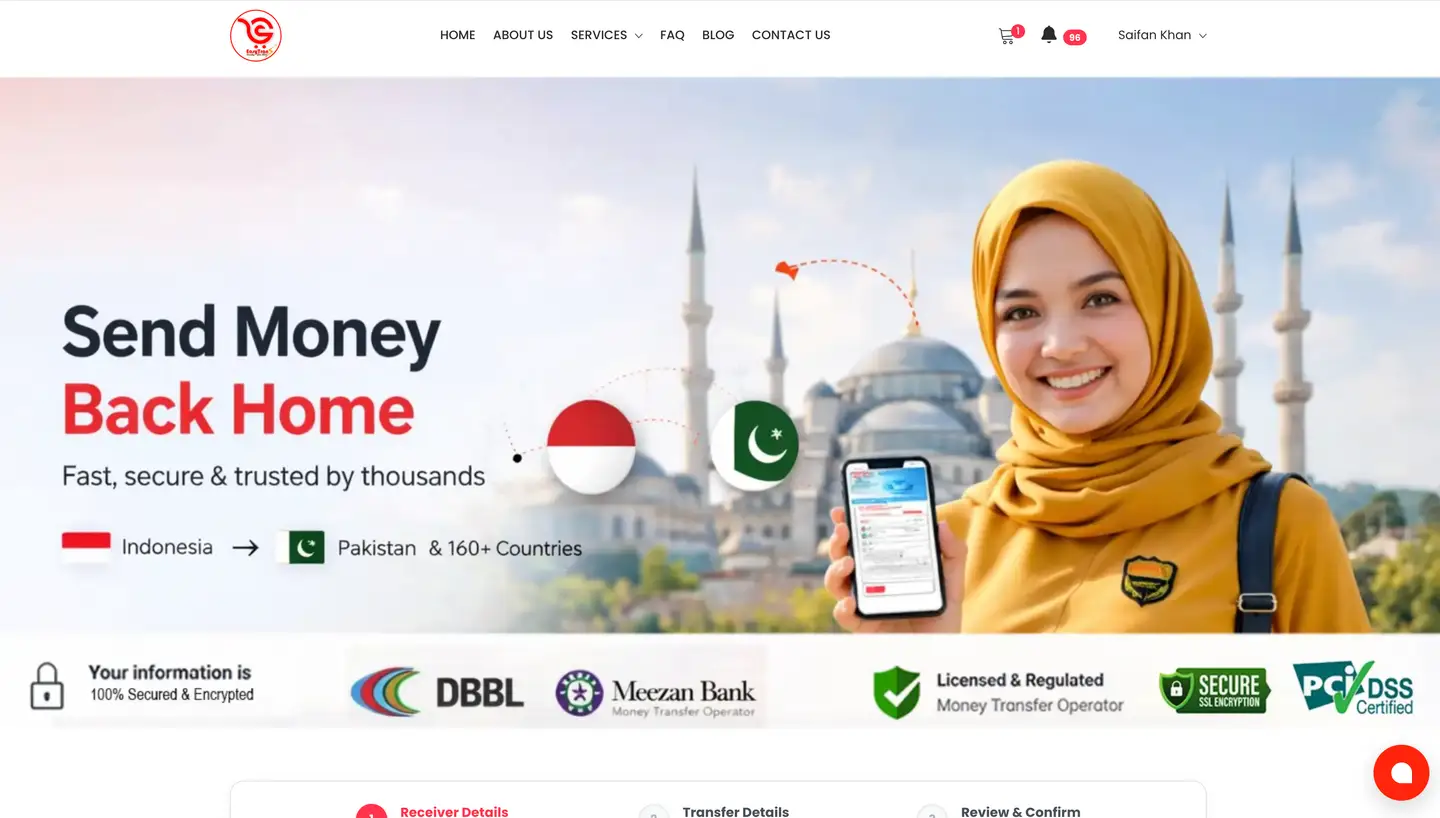 EasyTrans financial services website developed by Encoder Technologies — view 5
